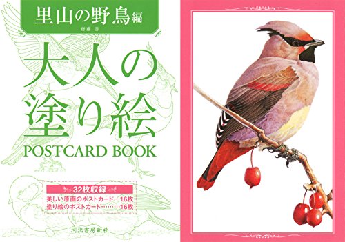 大人の塗り絵 POSTCARD BOOK 里山の野鳥編