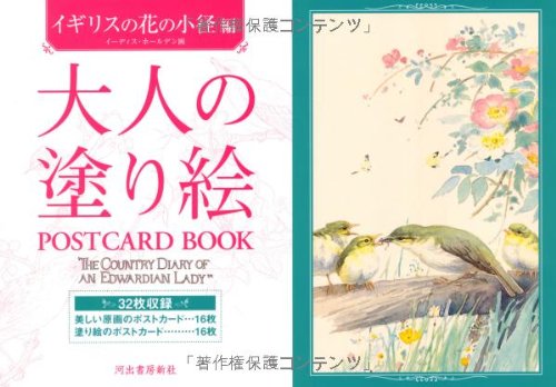 大人の塗り絵 POSTCARD BOOK イギリスの花の小径編