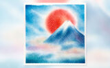 パステルアート 富士山の日の出