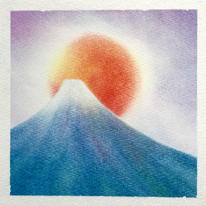 パステルアート「富士山」