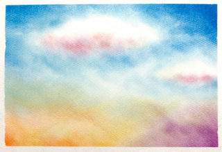 パステルアート「空と雲」