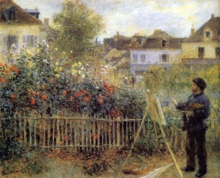 ルノワール『Claude Monet Painting in His Garden at Argenteuil』